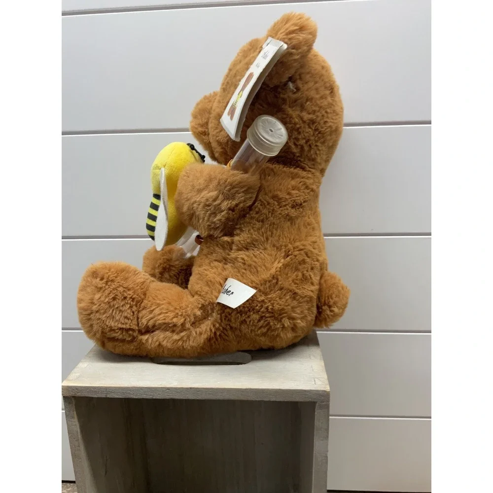 Asher the Bear Brown Teddy Bear Plush with Bumblebee Friend NWT 10 inch